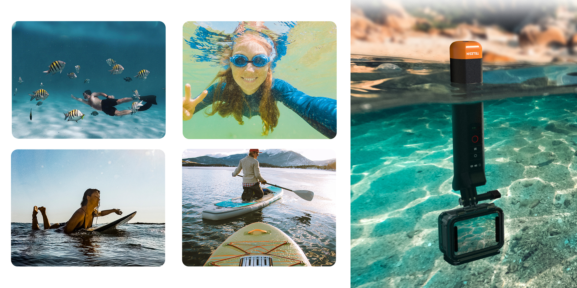 Uchwyt wypornościowy Telesin S4-FHG-01-TGP do kamer sportowych